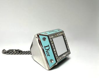 Signed CHRISTIAN DIOR Vintage PRINCESS Ring With Enamel and