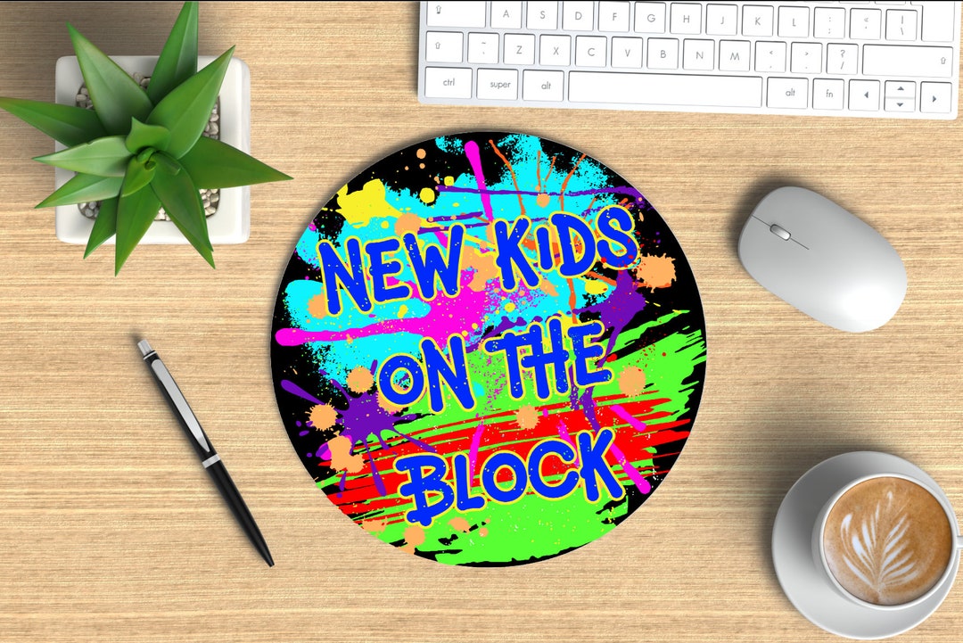NKOTB Graffiti Spray Paint 80s Round Mousepad Etsy