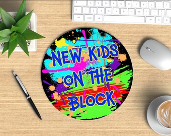 NKOTB Graffiti Spray Paint 80s Round Mousepad