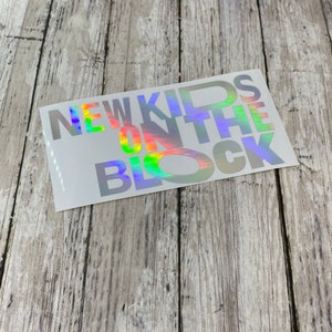 NKOTB Holographic, Solid or Glitter Colors Vinyl Sticker Car Decal  3 Sizes