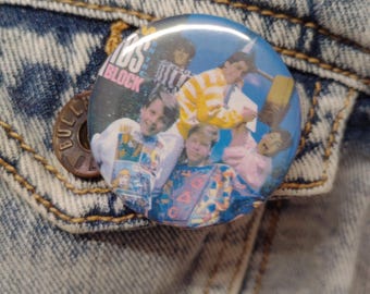 NKOTB Retro Blockhead Button Pin Las Vegas The Right Stuff