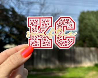 Kansas City Swiftie 87 Leopard Taylor Kelce Chiefs Football Sticker