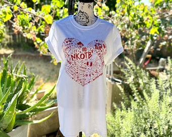 NKOTB New Kids On The Block Grafitti Heart Retro Tshirt SZ M