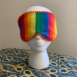 Rainbow Cheetah Sleep Mask Pride LGBTQ image 1