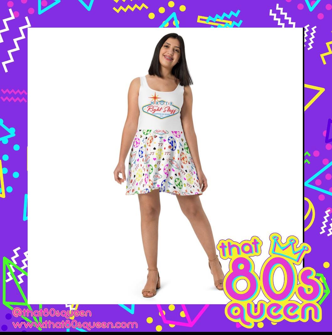 NKOTB The Right Stuff Las Vegas Poker Skater Dress