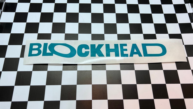 NKOTB Blockhead Holographic, Solid or Glitter Colors Vinyl Sticker Car Decal image 4