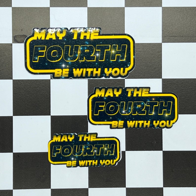 May The Fourth Be With You Star Wars Space Galaxy Sticker image 2