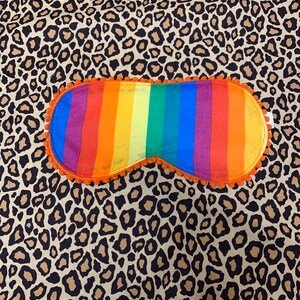 Rainbow Cheetah Sleep Mask Pride LGBTQ image 4