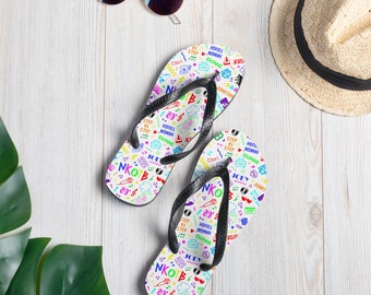 NKOTB Graffiti 80er Retro Memories Flip-Flops