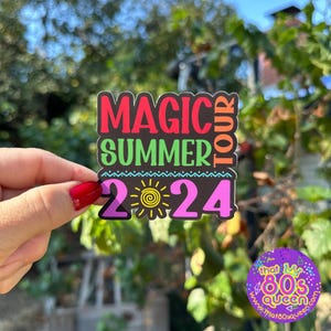 Pegatinas de la gira de verano Magic Summer Tour 2024 de NKOTB New Kids on The Block