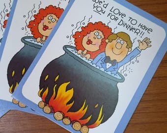 Vintage Dinner Invitations Suggestive Tom Leigh 70s Drawing Board
