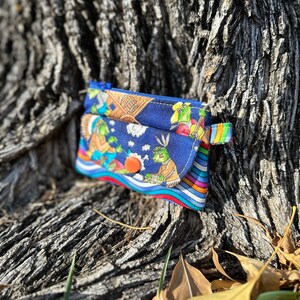 Western Cowboy Frogs Vintage Print Creditcard ID Travel Snap Portemonnee