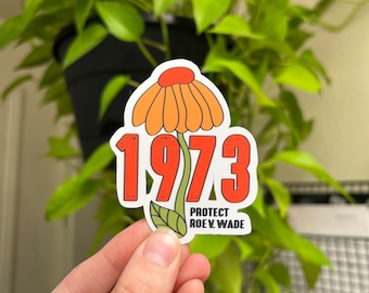 Roe V. Wade 70’s Style Flower Women’s Rights Sticker