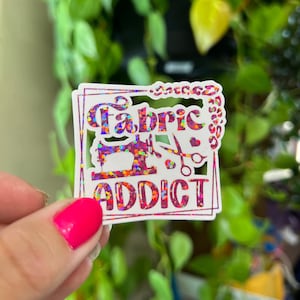 Fabric Addict-naaister naait holografische foliesticker modeontwerper