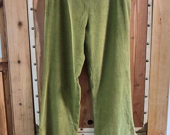 Vintage Prior Westerns Denver Green Corduroy 70s Flare Leg Amazing RARE 27 Waist