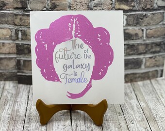 The Future of the Galaxy is Female Princess Leia Glitter Vinyl Sticker Decal