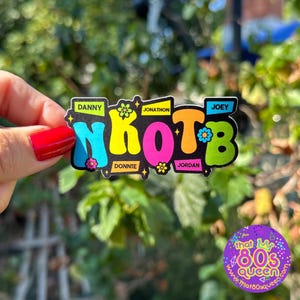 Adesivo NKOTB Retro Groovy Vegas Colorido Novo Kids on The Block