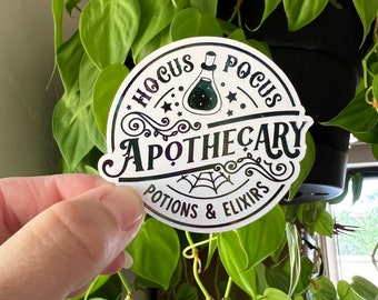 Hocus Pocus Apothecary Potions Halloween Foil Holographic Sticker