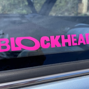 NKOTB Blockhead Holographic, Solid or Glitter Colors Vinyl Sticker Car Decal image 1