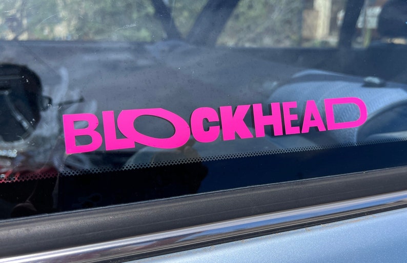 NKOTB Blockhead Holographic, Solid or Glitter Colors Vinyl Sticker Car Decal image 1