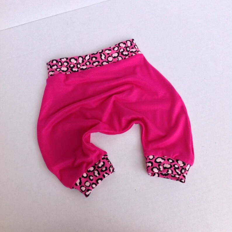 Baby Girl Pink Cheetah Harem Pants Size 3-6 Months