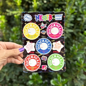 NKOTB Blockhead jaren 80 retro cadeaukaartje cadeau stickervel jaren 80