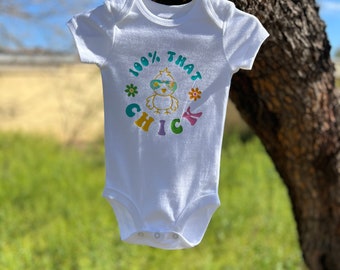 100 Percent That Chick Easter Baby One Piece Bodysuit