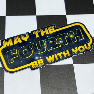 May The Fourth Be With You Star Wars Space Galaxy Sticker image 1