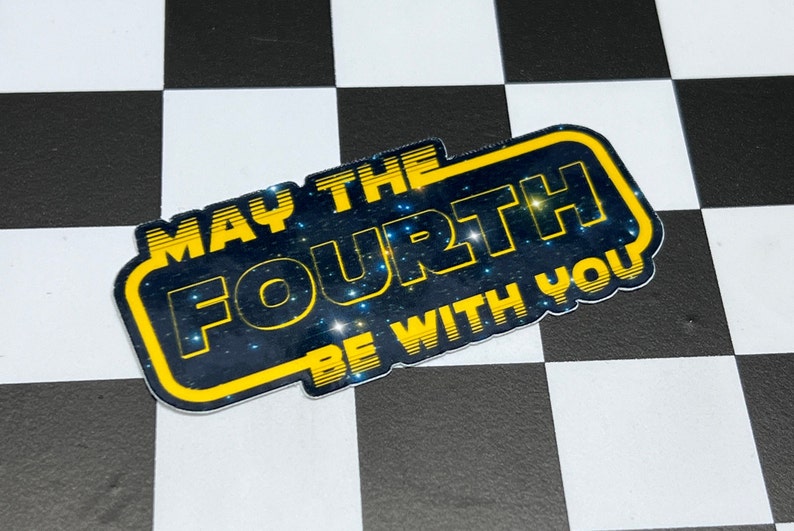May The Fourth Be With You Star Wars Space Galaxy Sticker image 1