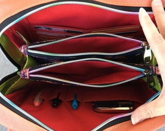 Organizer Crossbody Bag Sewing Pattern: 2 Sizes, 26 Pockets (PDF Pattern)