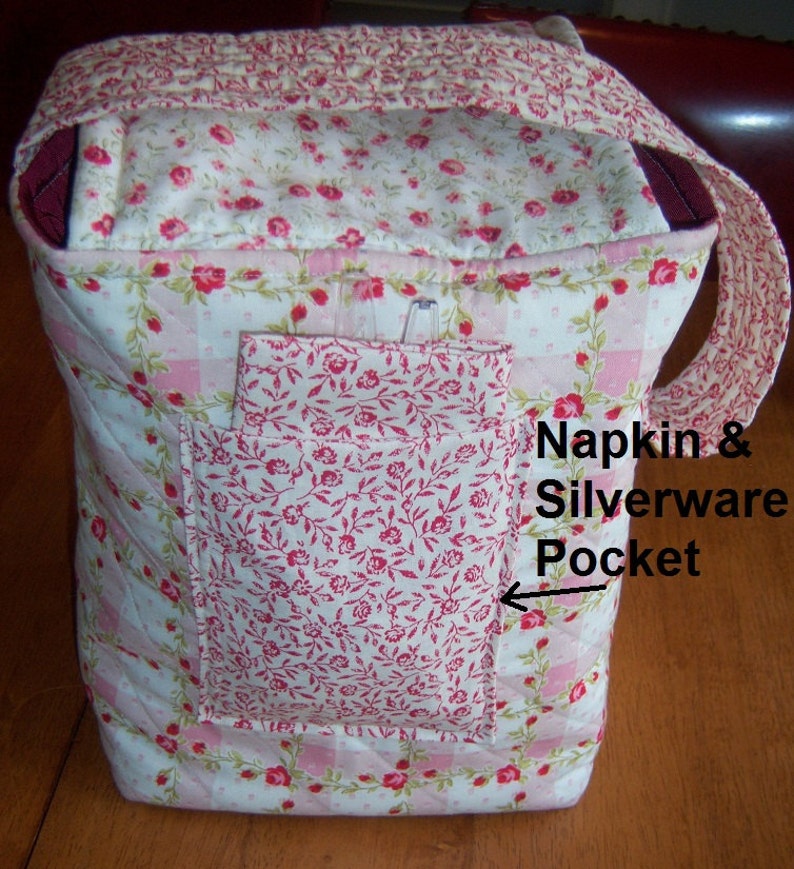 2019 Eco Friendly Picnic Lunch Set PDF Sewing Pattern. Instant Download. Lunch Bag. Sandwich Bag, Snack Bag. Fabric Napkin. Sandwich Wrap image 4