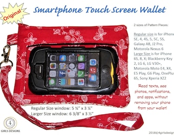 Original Smartphone Touch Screen Wallet Wristlet NOW in Two Sizes to fit multiple devices like iPhone, Samsung, LG, Motorola, Sony & More