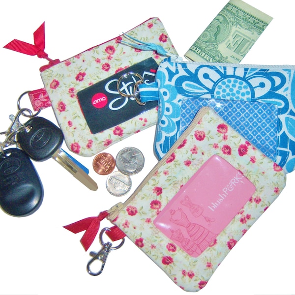 Clear View ID Key Chain Wallet PDF Instant Download Sewing Pattern