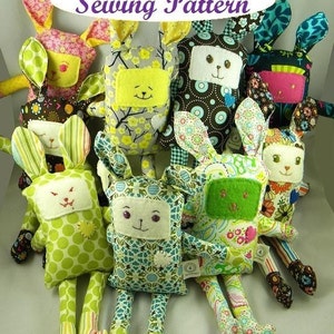 INSTANT DOWNLOAD Funny Bunny pdf ePattern for Sewing Your Own Bunnies NOW in Three Sizes image 1