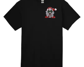 Santa Art The Clown Small Decal T-Shirt, Horror T-Shirt, Horror Movie T-Shirt