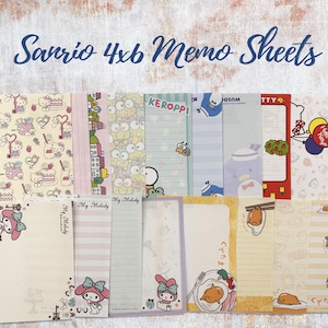100 Sanrio 4x6 Memo Sheets