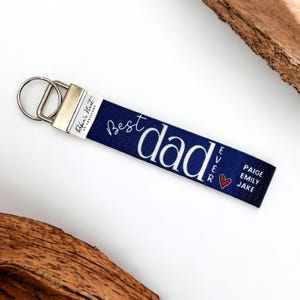 Father's Day | Handmade Fabric Wrist Keychain Key Fob | Personalized Name Keychain for House & Car | Gift for him | Custom Gift Key Ring