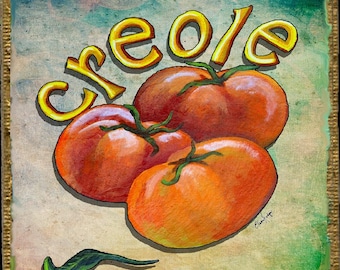Creole Tomatoes Canvas Magnet