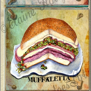 Your Choice of Three Tile Cajun Creole Louisiana Food Cuisine made from Original Art