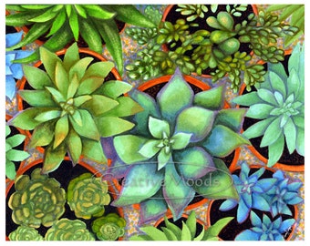 Succulent Garden Print