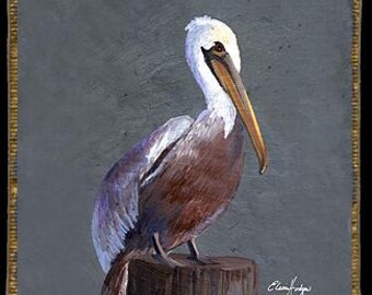 Brown Pelican Canvas Magnet