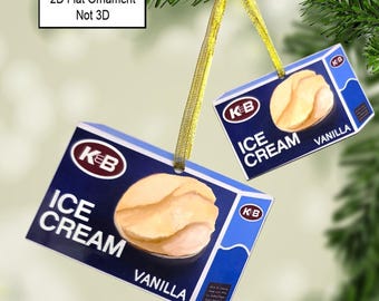 New Orleans Louisiana K&B Vanilla Ice Cream Ornament made from Original Artwork