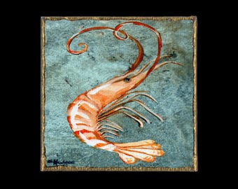 Shrimp Canvas Magnet