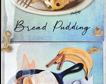 Louisiana Classic Desserts Tile Set made from Original Art, New Orleans Dessert Food Tiles