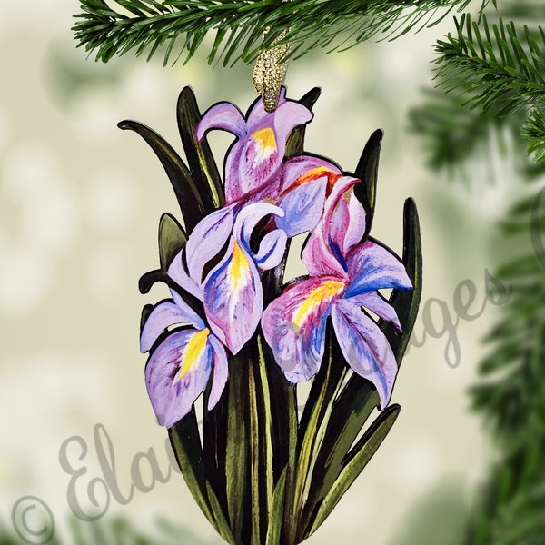 Iris Ornament Etsy