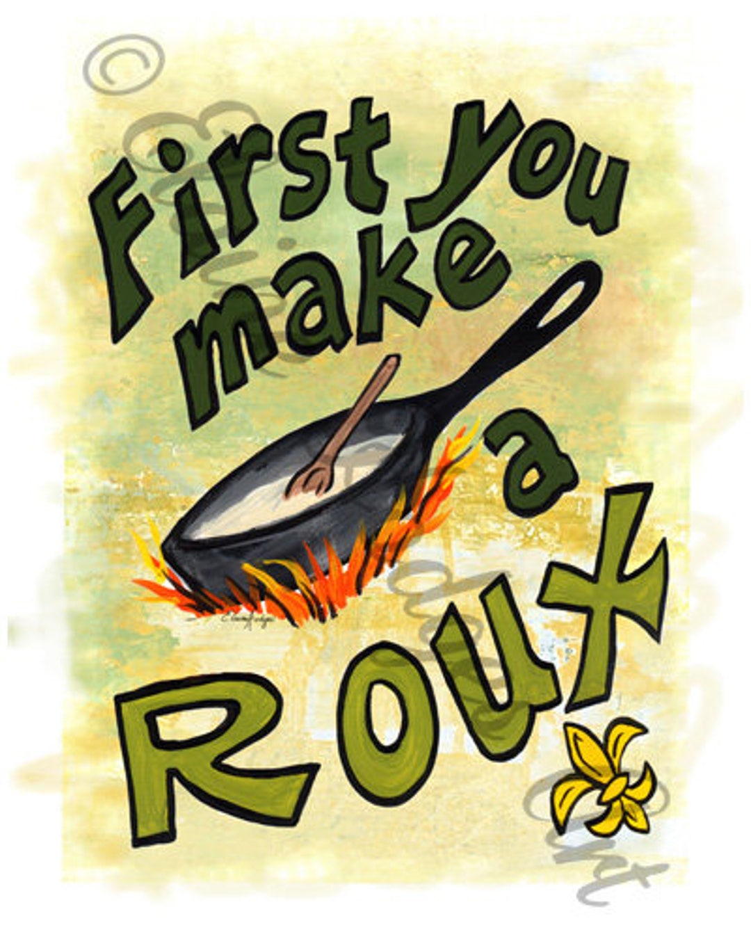 First You Make A Roux Art Print From Original Artwork - Etsy