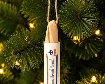 New Orleans French Bread Po Boy 3D Ornament made from Original Design