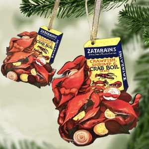 Louisiana Crab Boil Ornament, made from Original Artwork, 2 Sided Ornament