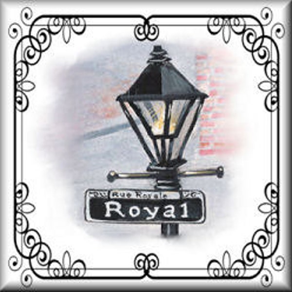 Royal Street Lamp Post Decorative Tile