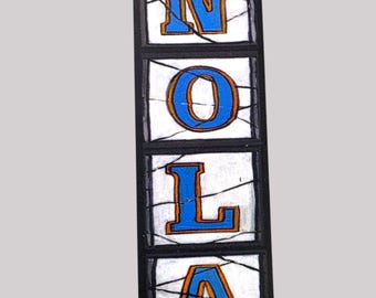 New Orleans Louisiana Street Tile NOLA Magnet, Vertical made from Original Artwork